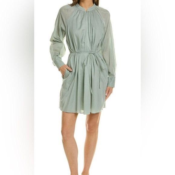 Rebecca Taylor Dresses & Skirts - Rebecca Taylor long Sleeve Cotton belted Shirt Dress Size Large